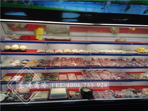 深圳菜極鮮生鮮連鎖-東洋鮮肉展示柜工程案例,熟食展示柜圖片大全,二手熟食展示柜,賣熟食的展示柜,熟食柜圖片,